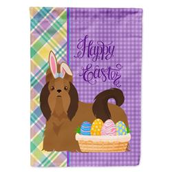 11.25 x 15.5 in. Red Shih Tzu Easter Garden Flag