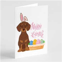 5 x 7 in. Chocolate & Tan Dachshund Easter Greeting Cards & Envelopes, Pack of 8