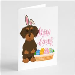 5 x 7 in. Wirehair Chocolate & Tan Dachshund Easter Greeting Cards & Envelopes, Pack of 8