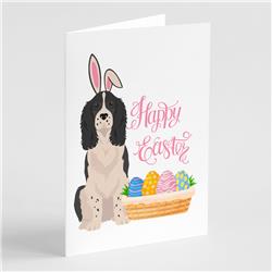 5 x 7 in. Black English Springer Spaniel Easter Greeting Cards & Envelopes, Pack of 8