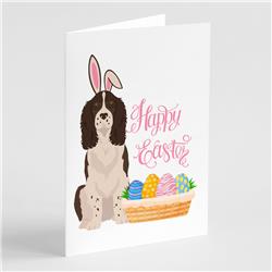 5 x 7 in. Liver English Springer Spaniel Easter Greeting Cards & Envelopes, Pack of 8