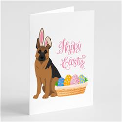 5 x 7 in. Black & Tan German Shepherd Easter Greeting Cards & Envelopes, Pack of 8