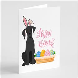 5 x 7 in. Black Great Dane Easter Greeting Cards & Envelopes, Pack of 8