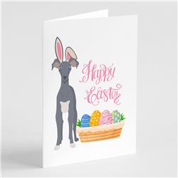 WDK5042GCA7P 5 x 7 in. Gray Italian Grayhound Easter Greeting Cards & Envelopes, Pack of 8