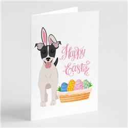 5 x 7 in. Black White Smooth Jack Russell Terrier Easter Greeting Cards & Envelopes, Pack of 8