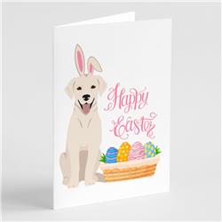5 x 7 in. White Cream Labrador Retriever Easter Greeting Cards & Envelopes, Pack of 8