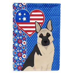40 x 28 in. Black & Silver German Shepherd USA American Canvas House Flag