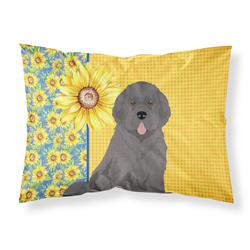 20.5 x 30 in. Summer Sunflowers Gray Newfoundland Fabric Standard Pillowcase