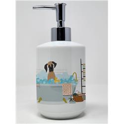 7.25 x 3.5 in. Fawn Great Dane Ceramic Soap Dispenser