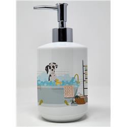7.25 x 3.5 in. Harlequin Great Dane Ceramic Soap Dispenser