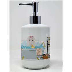 7.25 x 3.5 in. Maltese Ceramic Soap Dispenser