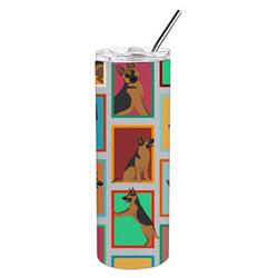 Picture of Carolines Treasures MLM1096TBL20 20 oz  Lots of German Shepherd Stainless Steel Skinny Tumbler