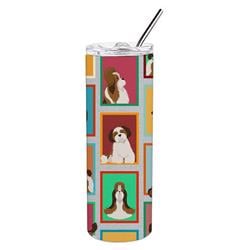 Picture of Carolines Treasures MLM1117TBL20 20 oz  Lots of Shih Tzu Stainless Steel Skinny Tumbler