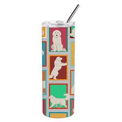 Picture of Carolines Treasures MLM1122TBL20 20 oz  Lots of Great Pyrenees Stainless Steel Skinny Tumbler