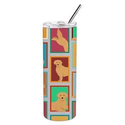Picture of Carolines Treasures MLM1138TBL20 20 oz  Lots of Golden Retriever Stainless Steel Skinny Tumbler