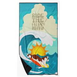 MLM1275TWL3060 60 x 30 in. Unisex Surfer Dog Red White Siberian Husky Premium Beach Towel