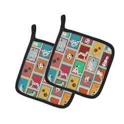 MLM1119PTHD 7.5 x 7.5 in. Unisex Lots of Dalmatian Pair of Pot Holders