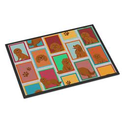 24 x 36 in. Unisex Lots of Ruby Cavalier Spaniel Indoor or Outdoor Mat