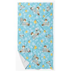 42 x 24 in. Unisex Cavalier Spaniel in Bathtub Bath Towel - Large