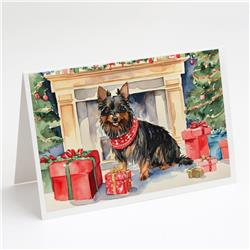 DAC1233GCA7P 5 x 7 in. Australian Terrier Christmas Greeting Cards & Envelopes - Pack of 8