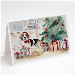 5 x 7 in. Unisex Beagle Christmas Greeting Cards & Envelopes - Pack of 8