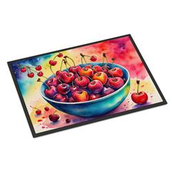 18 x 27 in. Unisex Colorful Cherries Doormat