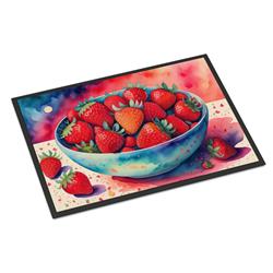 18 x 27 in. Unisex Colorful Strawberries Doormat
