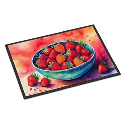 18 x 27 in. Unisex Colorful Strawberries Doormat