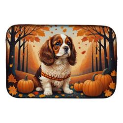 DAC1033DDM 21 x 14 in. Cavalier Spaniel Fall Dish Drying Mat