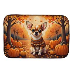 DAC1034DDM 21 x 14 in. Chihuahua Fall Dish Drying Mat