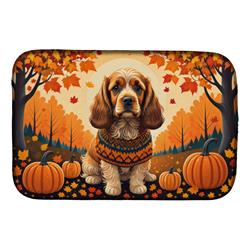 DAC1038DDM 21 x 14 in. Cocker Spaniel Fall Dish Drying Mat