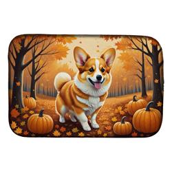 21 x 14 in. Unisex Corgi Fall Dish Drying Mat