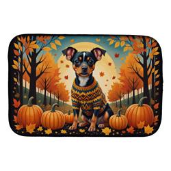 21 x 14 in. Unisex Miniature Pinscher Fall Dish Drying Mat