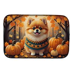 DAC1062DDM 21 x 14 in. Pomeranian Fall Dish Drying Mat