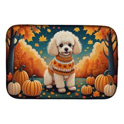 DAC1063DDM 21 x 14 in. Poodle Fall Dish Drying Mat