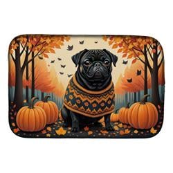 DAC1064DDM 21 x 14 in. Black Pug Fall Dish Drying Mat