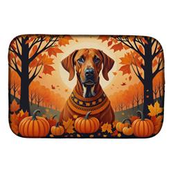 21 x 14 in. Unisex Rhodesian Ridgeback Fall Dish Drying Mat