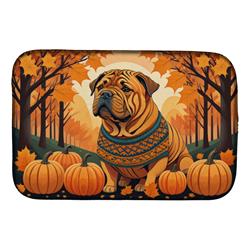 21 x 14 in. Unisex Shar Pei Fall Dish Drying Mat