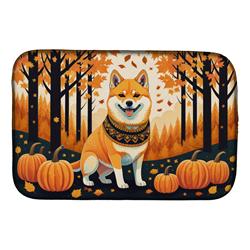 DAC1072DDM 21 x 14 in. Shiba Inu Fall Dish Drying Mat