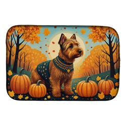 DAC1079DDM 21 x 14 in. Welsh Terrier Fall Dish Drying Mat