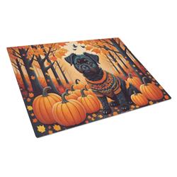 15 x 12 in. Unisex Affenpinscher Fall Glass Cutting Board - Large