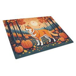 15 x 12 in. Unisex Akita Fall Glass Cutting Board - Large