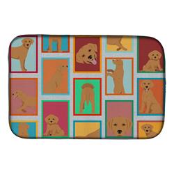 Picture of Carolines Treasures MLM1095DDM 21 x 14 in. Unisex Lots of Red Fox Labrador Retriever Dish Drying Mat