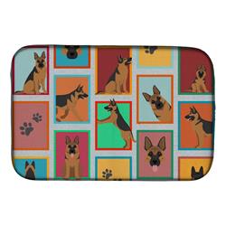Picture of Carolines Treasures MLM1096DDM 21 x 14 in. Lots of German Shepherd Dish Drying Mat