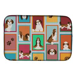 Picture of Carolines Treasures MLM1117DDM 21 x 14 in. Lots of Shih Tzu Dish Drying Mat