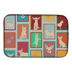 Picture of Carolines Treasures MLM1118DDM 21 x 14 in. Lots of Chihuahua Dish Drying Mat