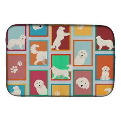 Picture of Carolines Treasures MLM1122DDM 21 x 14 in. Lots of Great Pyrenees Dish Drying Mat