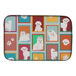 Picture of Carolines Treasures MLM1123DDM 21 x 14 in. Lots of Maltese Dish Drying Mat