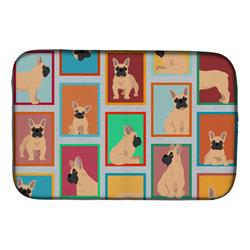 Picture of Carolines Treasures MLM1136DDM 21 x 14 in. Unisex Lots of Fawn French Bulldog Dish Drying Mat