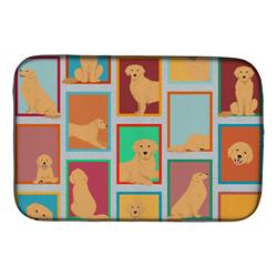 Picture of Carolines Treasures MLM1138DDM 21 x 14 in. Lots of Golden Retriever Dish Drying Mat